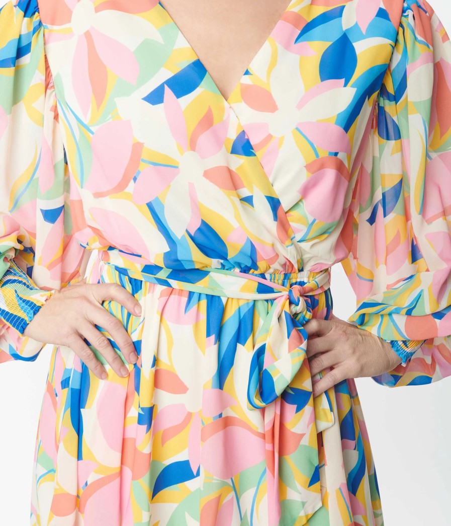 * Flying Tomato Multicolor Floral Wrap Dress Everyday