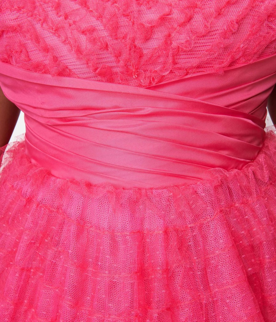 * Unique Vintage Plus Size Hot Pink Tulle Cupcake Swing Dress Swing