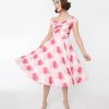 * Sheen Clothing Ltd Pink Roses Sophia Swing Dress Swing