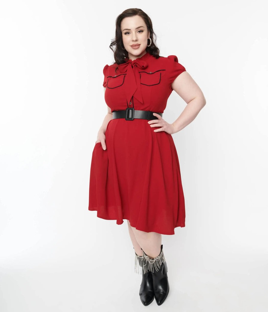 * Pop Soda Hell Bunny Red Millie Fit & Flare Dress Everyday