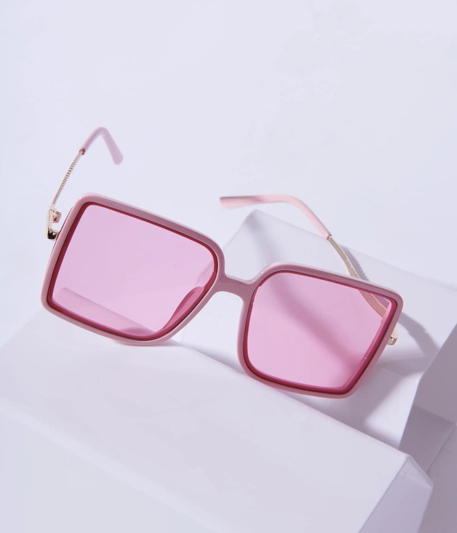 * Lucent Product Inc. Pink Oversized Square Sunglasses Swim Accessories