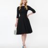 * Unique Vintage Black Devon Swing Dress Swing