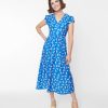 * Sheen Clothing Ltd Blue Dragonfly Heather Midi Dress Midi & Maxi