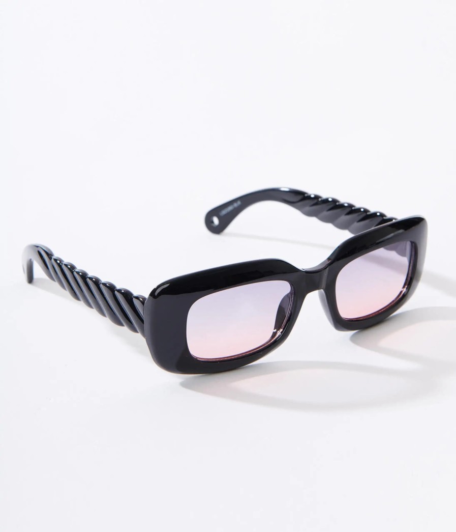 * Lucent Product Inc. Black & Pink Ombre Tint Oval Sunglasses Swim Accessories