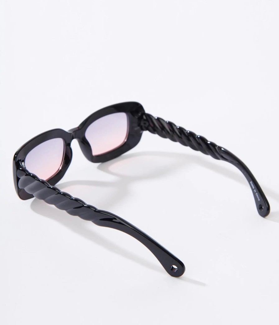 * Lucent Product Inc. Black & Pink Ombre Tint Oval Sunglasses Swim Accessories