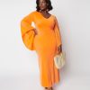 * Chic Star Neon Orange Lace Maxi Dress Midi & Maxi