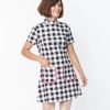 * Smak Parlour Black & White Gingham Wave Maker Mini Dress Fit & Flare