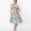 * Lady Vintage Wholesale Aqua Watermelon Isabella Swing Dress Swing