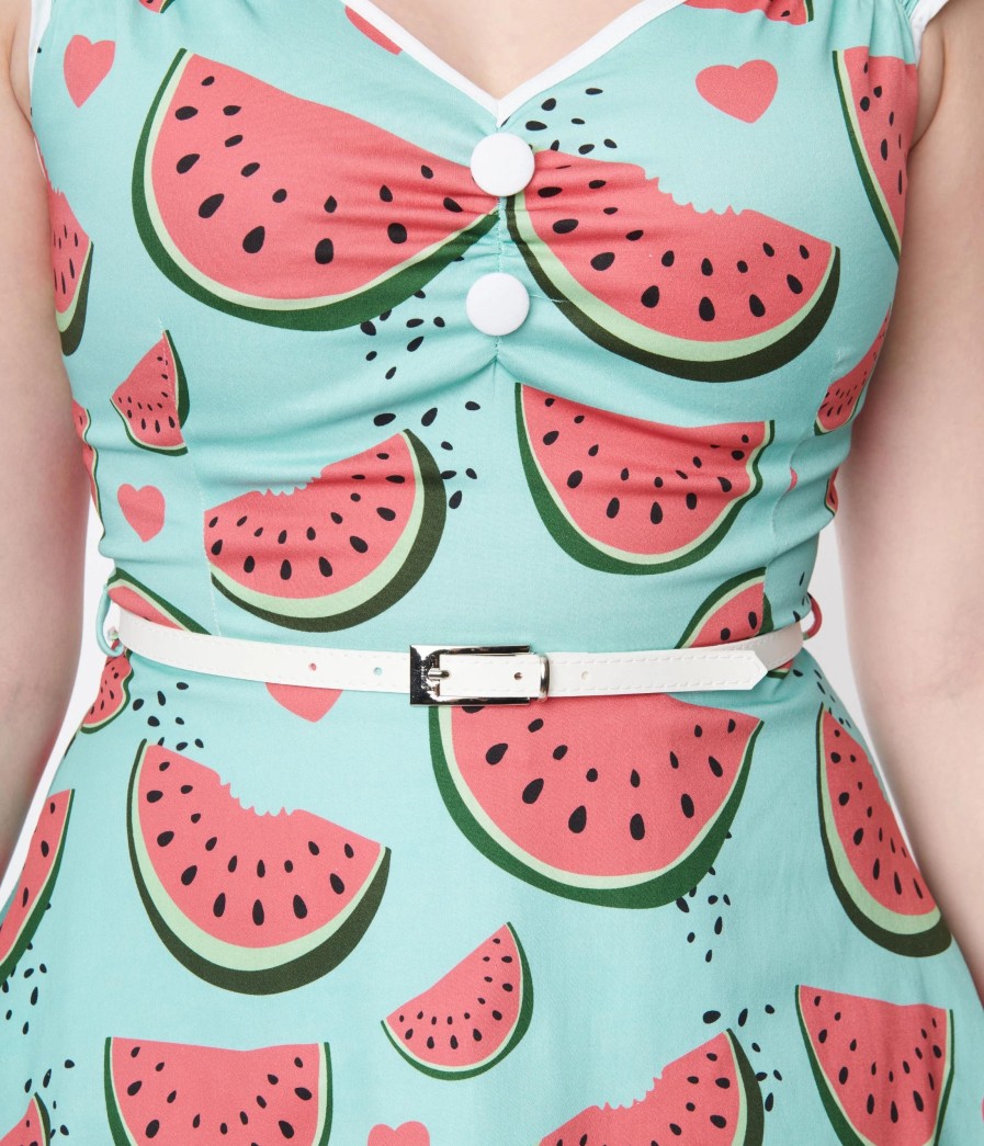 * Lady Vintage Wholesale Aqua Watermelon Isabella Swing Dress Swing