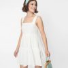 * Heyson (Faire) White Ruffle Trim Tiered Mini Dress Everyday