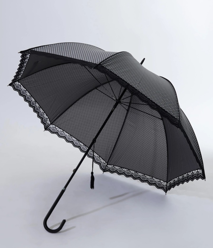 * Soake (Faire) Charcoal Polka Dot Lace Umbrella Swim Accessories