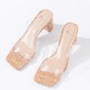 * Fortune Dynamic Clear Cork Kitten Heel Sandals Swim Accessories