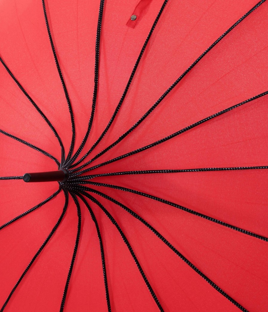 * Soake (Faire) Red & Black Ribbed Pagoda Umbrella Swim Accessories