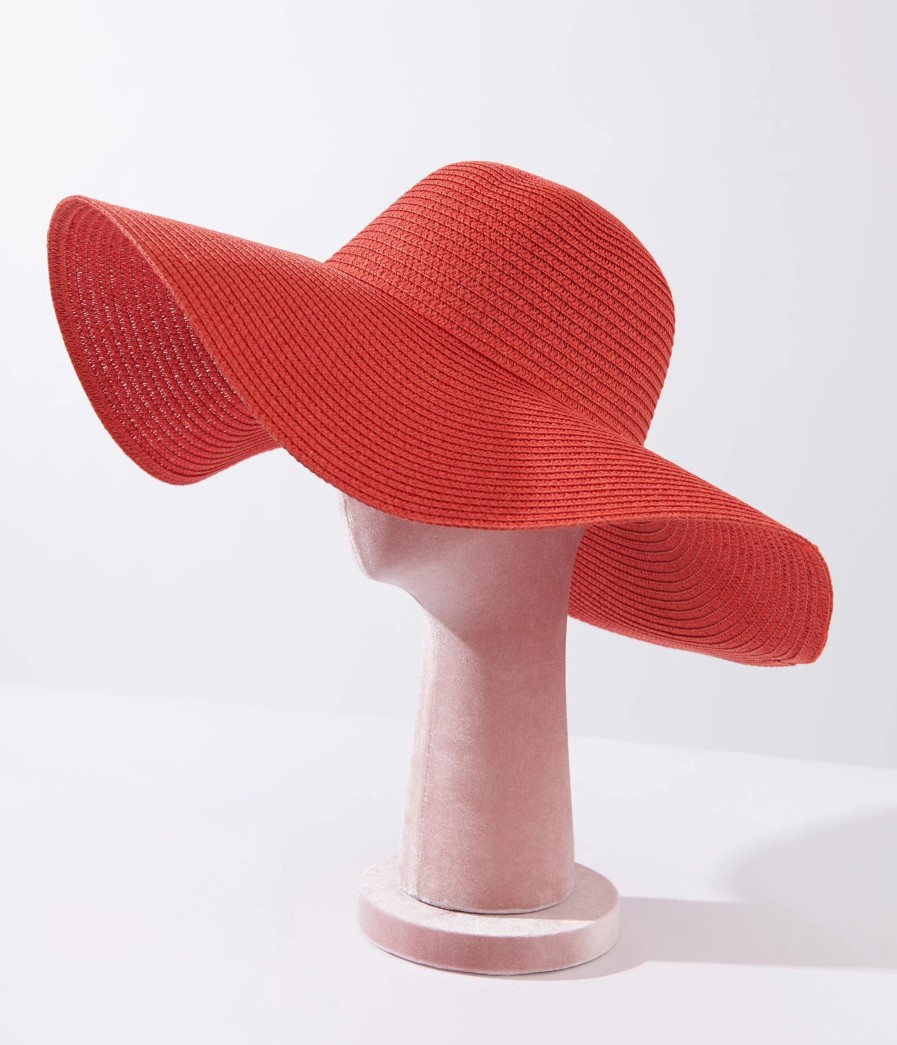 * 3 Am (Faire) Big Red Sun Hat Swim Accessories