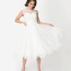 * Unique Vintage Ivory Lace & Tulle Riviera Bridal Dress Swing