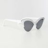 * Unique Vintage White & Silver Half Rim Cat Eye Sunglasses Swim Accessories