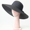 * Jeanne Simmons Accessories All Black Ribboned Sun Hat Swim Accessories