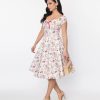 * Unique Vintage Paris Cafe Print Swing Dress Swing