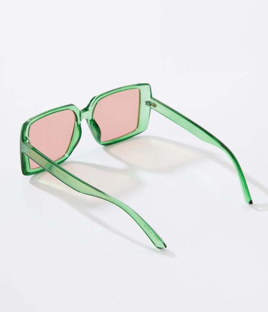 * Lucent Product Inc. Green & Orange Tint Square Sunglasses Swim Accessories