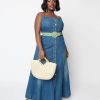 * Jade By Jane (Faire) Blue Denim Button Down Maxi Dress Midi & Maxi