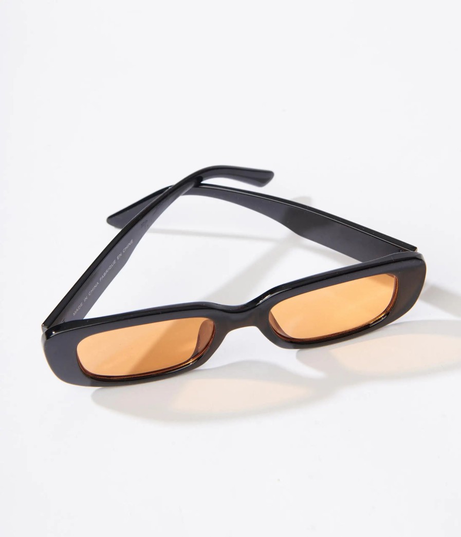 * Lucent Product Inc. Black & Orange Tint Oval Sunglasses Swim Accessories