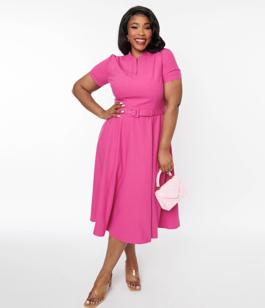 * Zoe Vine Ltd. Hot Pink Bonnie Swing Dress Swing