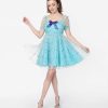 * Smak Parlour Blue & Multi Star Puff Sleeve Babydoll Dress Fit & Flare