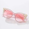 * Unishe (Faire) Pink & Floral Rhinestone Cat Eye Sunglasses Swim Accessories