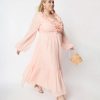 * Rose Velvet (Fashiongo) Peach Ruffled Maxi Dress Midi & Maxi