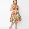 * Lifestyle Group (Uk) Ltd Multicolor Vintage Pin-Up Tropical Dreamer Swing Dress Swing