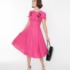 * Sheen Clothing Ltd Fuschia Ava Swing Dress Swing