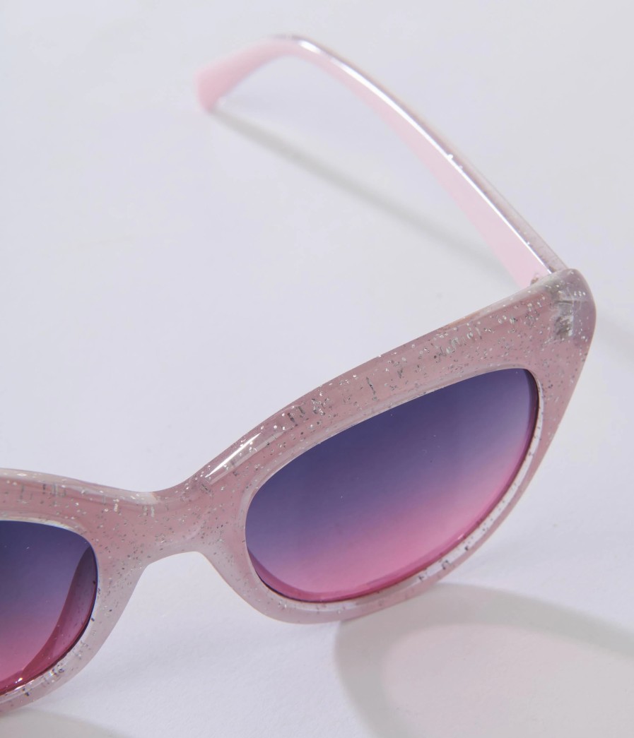 * Aj Morgan Eyewear (B2B Wholesale) Pink Glitter Cat Eye Sunglasses Swim Accessories