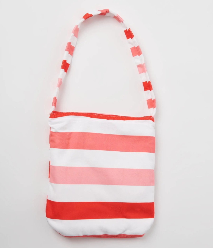 * Joia Think Pink Striped 2 In 1 Towel Tote Bag Swim Accessories