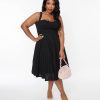 * Sheen Clothing Ltd Black Eyelet Bianca Swing Dress Swing