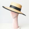 * Jeanne Simmons Accessories Tan Straw Black Ladybug Bow Sun Hat Swim Accessories