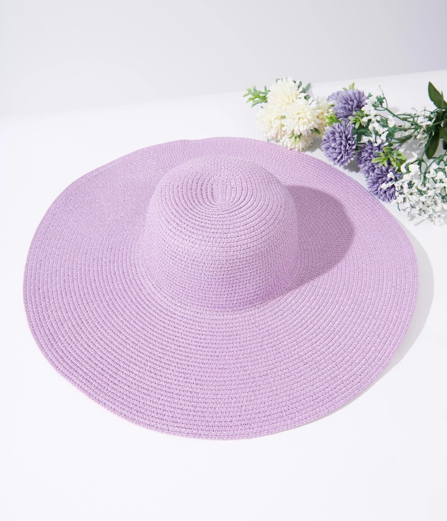 * 3 Am (Faire) Big Lavender Sun Hat Swim Accessories