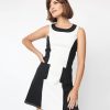 * Smak Parlour Black & White Color Block Liberated Mini Dress Everyday