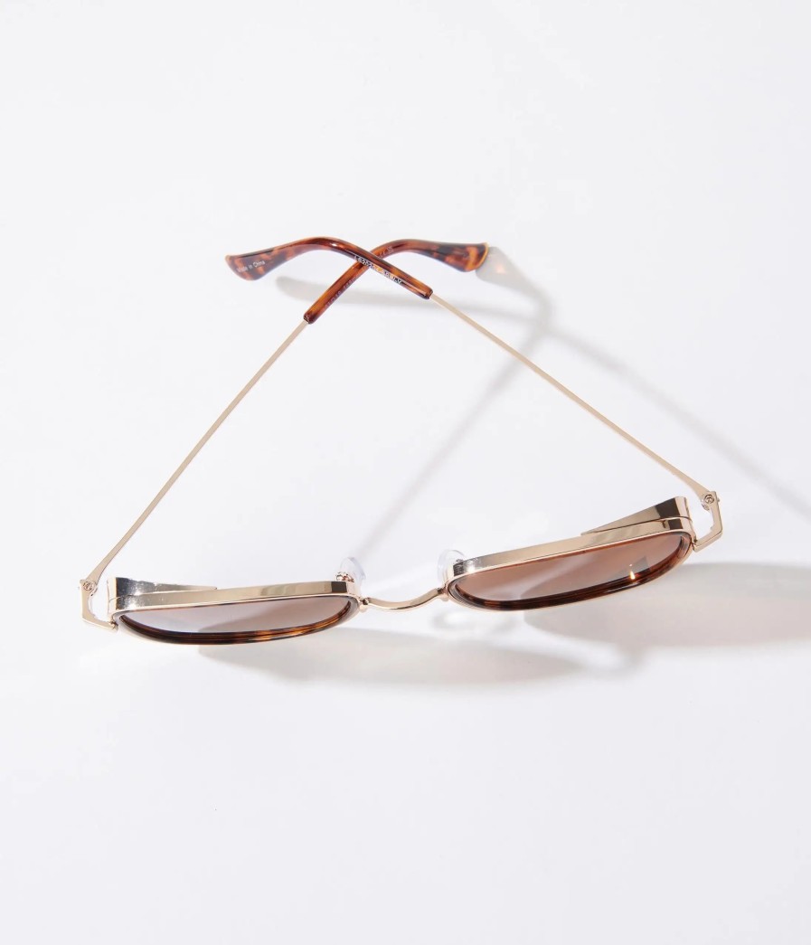 * Lucent Product Inc. Gold & Tortoise Thick Frame Square Sunglasses Swim Accessories