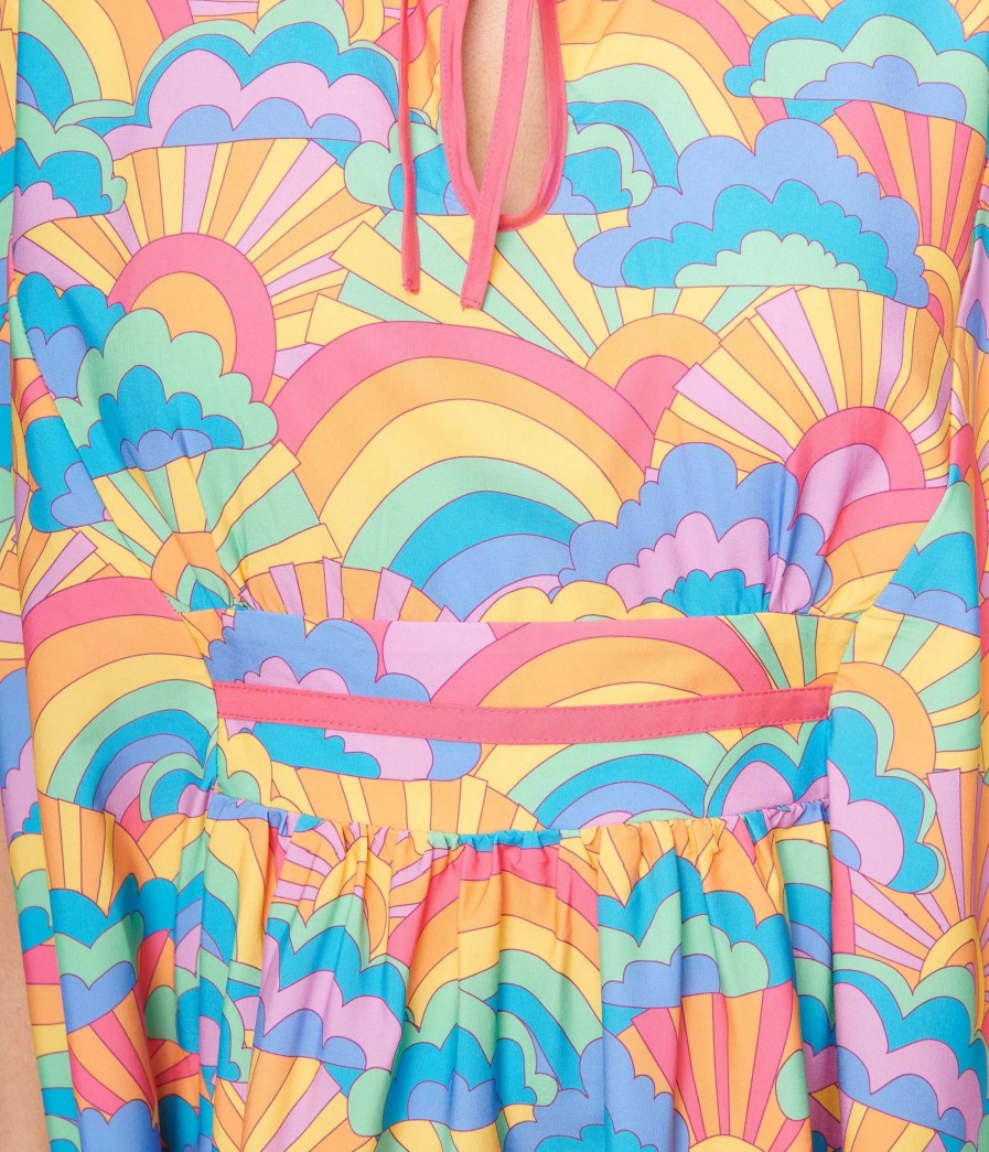 * Smak Parlour Smak Parlor Happy Groovy Rainbows Mini Caftan Everyday