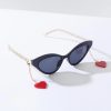 * Lucent Product Inc. Black & Gold Heart Chain Cat Eye Sunglasses Swim Accessories