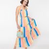 * Andree By Unit Pastel Rainbow Stripe Tiered Maxi Dress Midi & Maxi