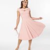 * Silver Stop Inc. (Voodoo Vixen) Voodoo Vixen Light Coral Cross Over Swing Dress Everyday