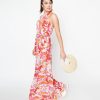 * Smak Parlour Pink & Red Floral Budding Romance Maxi Dress Midi & Maxi