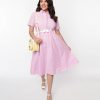 * Sheen Clothing Ltd Lilac Eyelet Harlow Swing Dress Swing