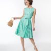 * Miss Lulo, Inc. Teal Jellyfish & Stingray Ruby Flare Dress Swing